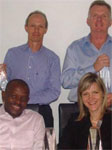 The ADT Teach team in Johannesburg that received the award included (top left to right) Danna Strydom, managing director ADT South Africa, Roy Rawlins, managing director of ADT Central Region, (bottom left to right) Rodney Kekana, human resources director ADT South Africa and Charlotte Southwell, human resources manager ADT Central Region
